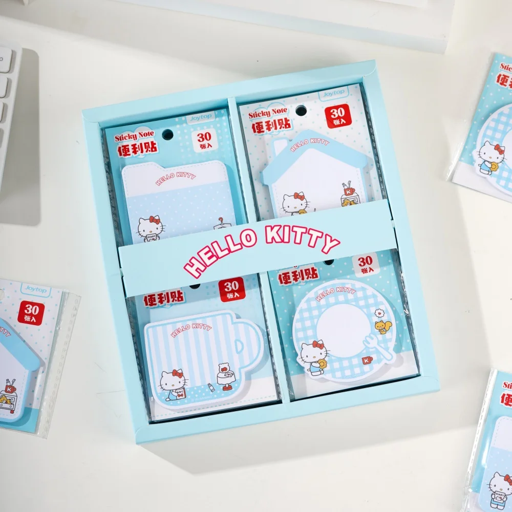 Genuine Sanrio Creative Memo Pads Cute Hello Kitty Self-Adhesive Sticky Notes Pad School Office Stationery Supplies Study Gifts