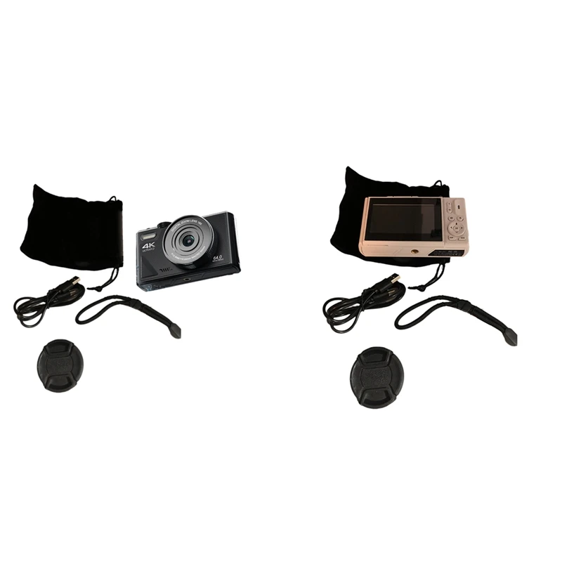 

A22R-64MP Digital Camera For Photography 4K Video Vlog Camcorder 18X Digital Zoom Camera 180° Flip Screen