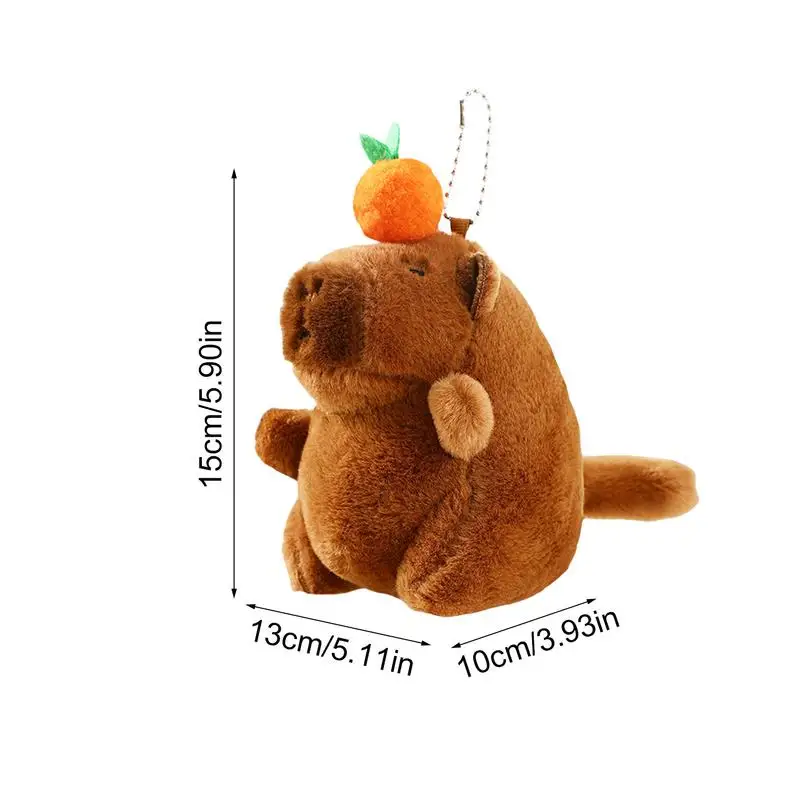 Capybara Purse Charm Adorable Capybara Plush Keychain Pendant Cute Capybara Keyholder Backpack Pendant Soft Stuffed Animal