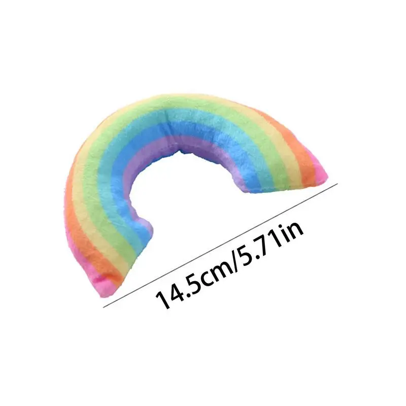 Rainbow Cat Cat Toy Plush Cat Throw Pillow Interactive Pet Supplies Tooth Grinding And Tooth Cleaning Cat Toy With Catnip