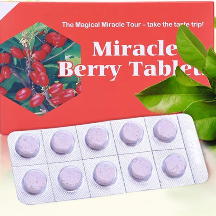 10pill/box Miracle Berry tablets magical miracle tour funny toy take a taste trip