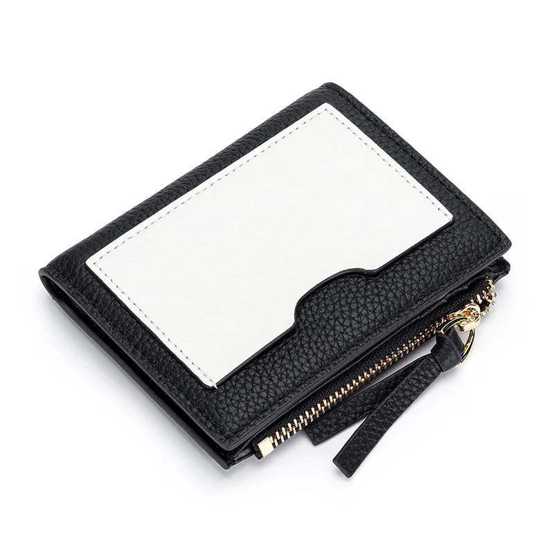 

Кошелек из натуральной кожи, женский короткий кошелек на молнии, брендовый дизайн, кошелек для монет, держатель для удостоверений личности, женские кошельки из воловьей кожи, панели для денег