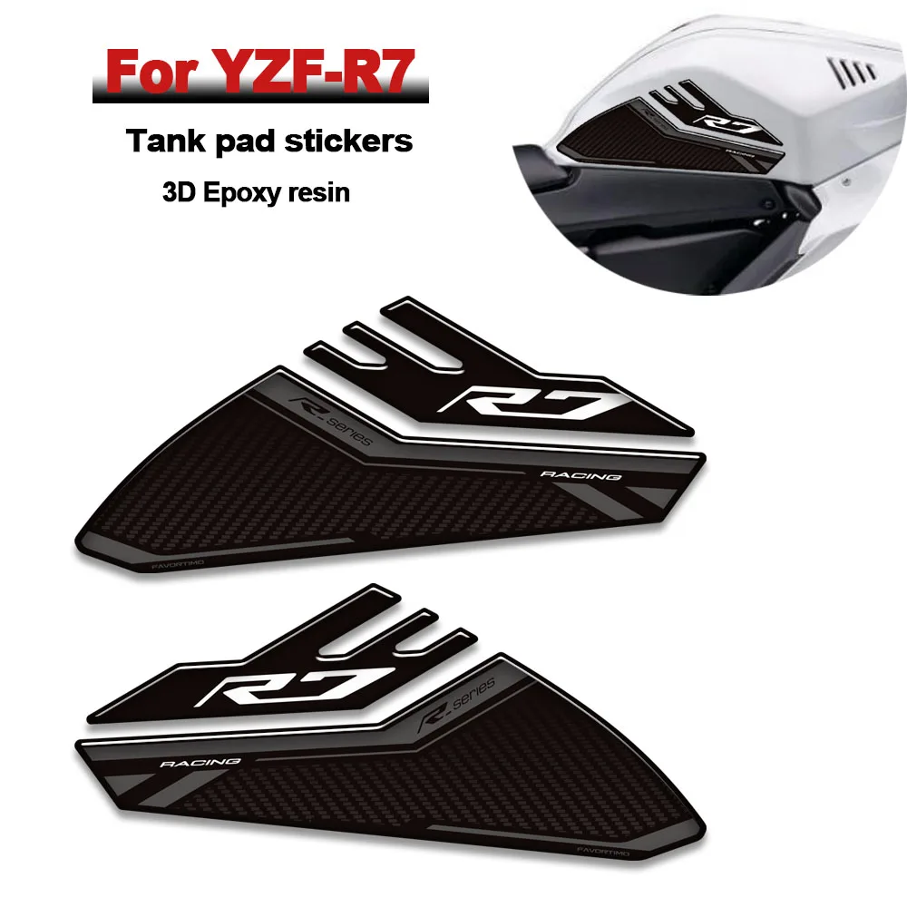 For Yamaha YZF-R7 YZFR7 YZF R7 2021-2025 Motorcycle Side Tank Pad Sticker Gas Knee Grip Protector Anti Slip Decal Accessories