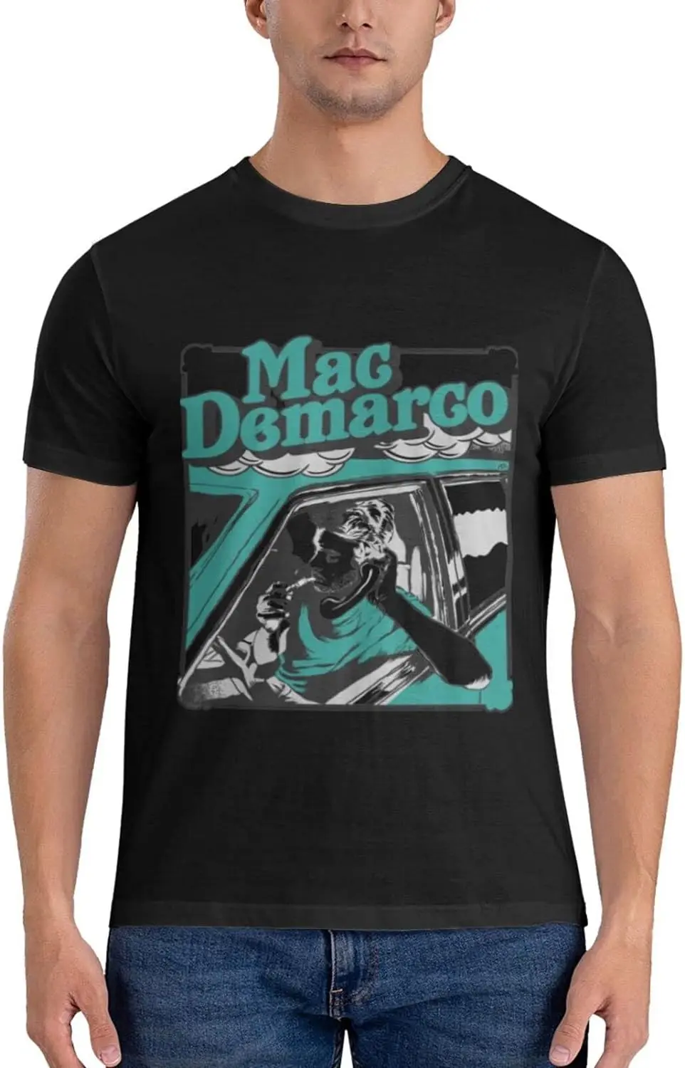 Mac Demarco T Shirt Man Soft Classic Short Sleeve Crew Neck Cotton Workout Unisex Tees Tops Black