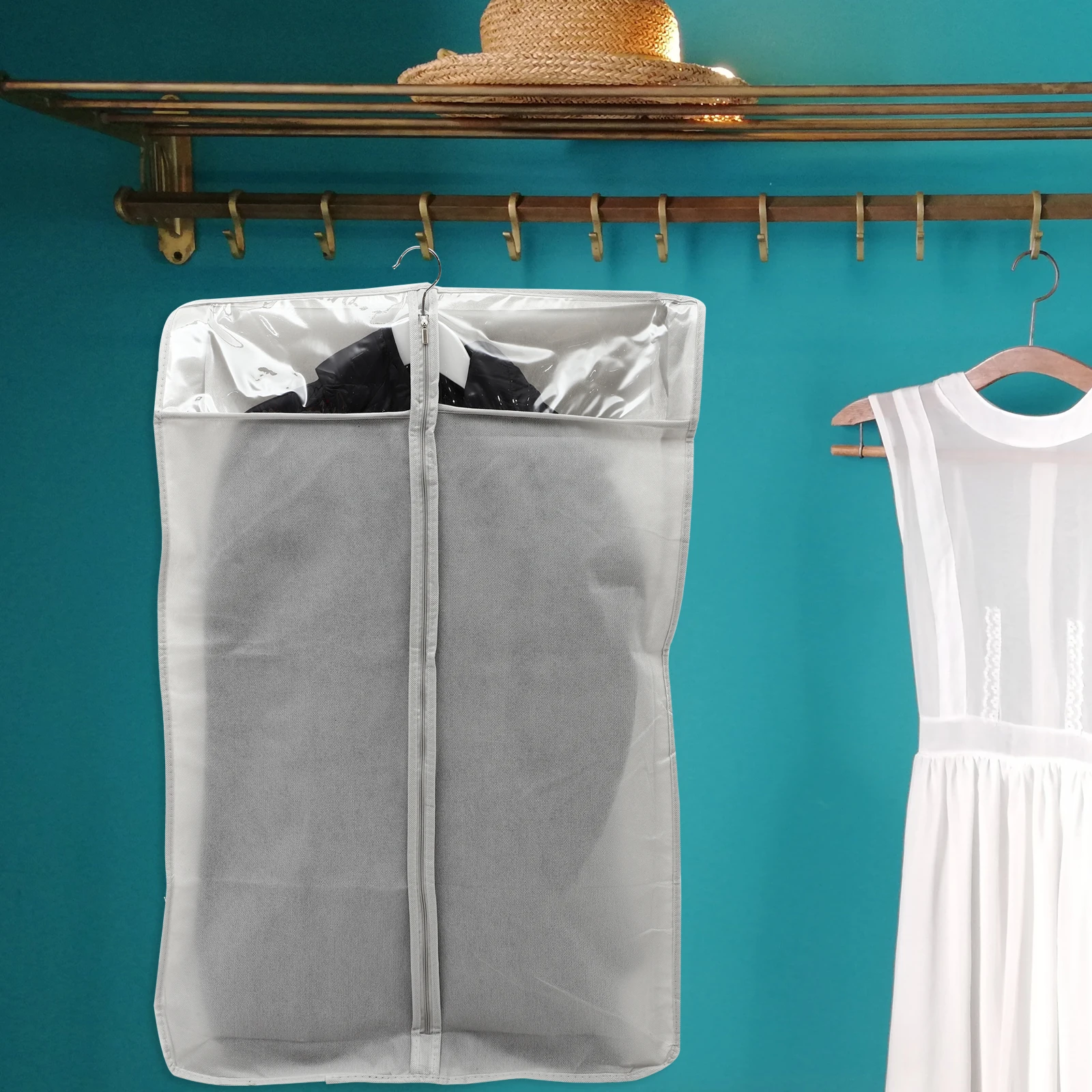 

3pcs Garment Dustproof Bag Clothing Storage Wardrobe Cover Breathable Travel Clothes Bag Reusable Home Dust Cover