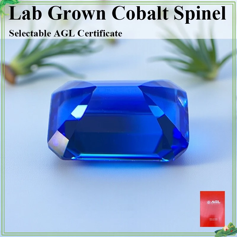 

Emeralds Cut Lab Grown Cobalt Spinel VVS1 Loose Gemstone For DIY Charms Jewelry Making Selectable AGL Certificate