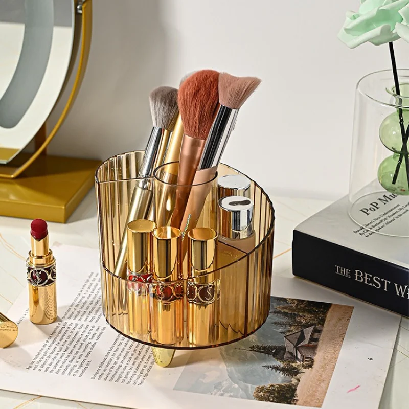 Good-looking Transparent Makeup Brush Pen Holder Cosmetic Case Storage Rack Holder High-Grade Sense Storage Bucket Large Capacit