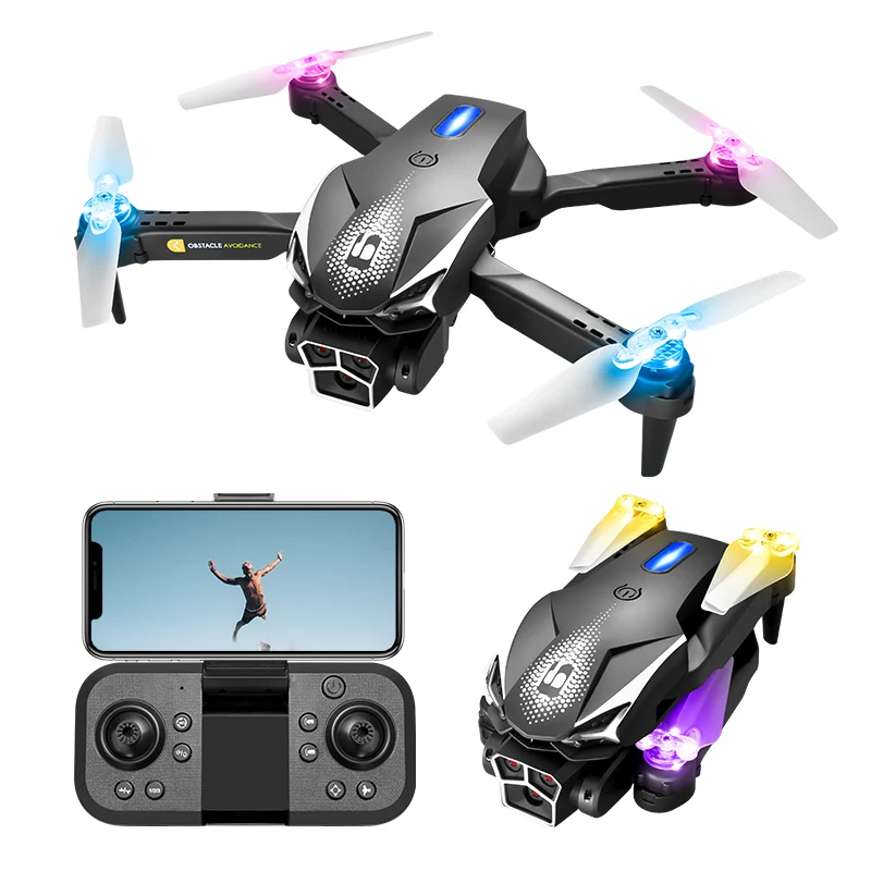 

2024 New Cool Lighting LU600 Drone Remote Control Aircraft for Obstacle Avoidance and Optical Flow Aerial Photography Dron Toys