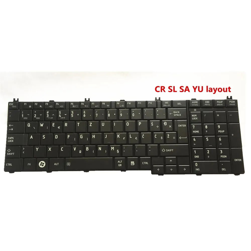 

Новая клавиатура для ноутбука Toshiba Satellite C650 C655 L670 L755 L770 L750, клавиатура CR SL SA YU, хорватская словенская пословенская комбинация Tipkovnica