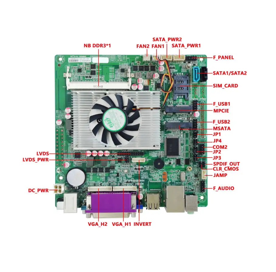 ELSKY Mini ITX Motherboard Supports Celeron 1007U / 1037U Pentium 2117U CPU With 2/6*COM 1/2*LAN DDR3