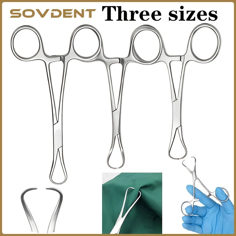 1pc Dental Surgical Cloth Towel Clamp Forceps 9/11/14mm Stainless Steel Medical Cloth Forcep Orthopedics Instruments Tool