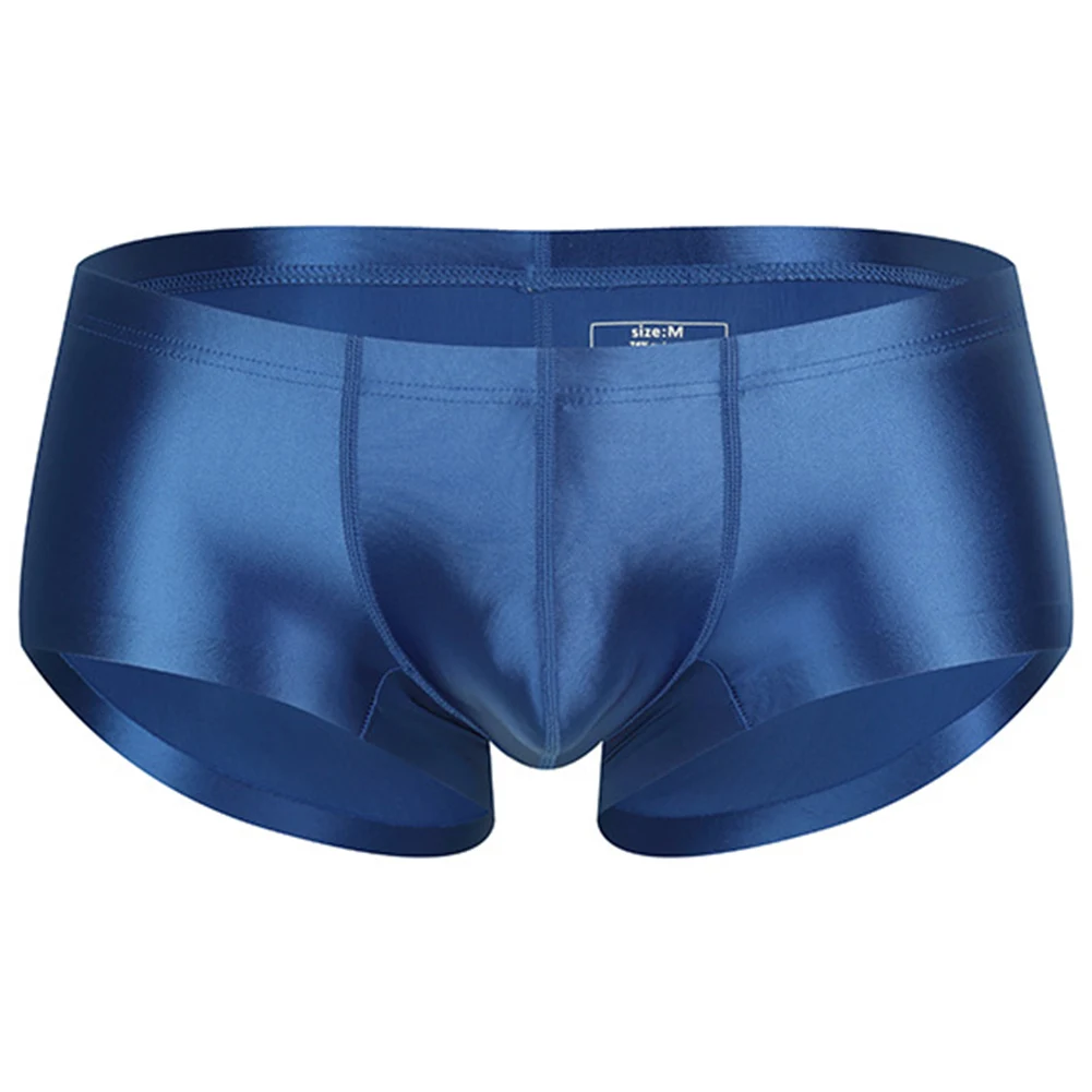 

Мужское масляное блестящее бесшовное нижнее белье для взрослых, сумка-боксеры, сексуальные аксессуары для мужчин, дышащие трусы, мужские трусы
