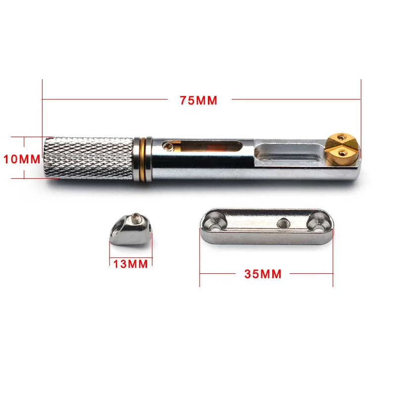 

Single Set Saddle Headless Electric Guitar Bridge Tailpiece with Wrench for Headless Electric Guitar Black/Chrome