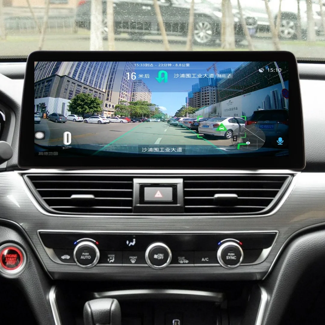 شاشة 12.3 بوصة تعمل باللمس لهوندا أكورد 10 2018 2019 2020 2021 + راديو ستيريو أندرويد 12 وحدة رأس Apple CarPlay اللاسلكية التلقائية