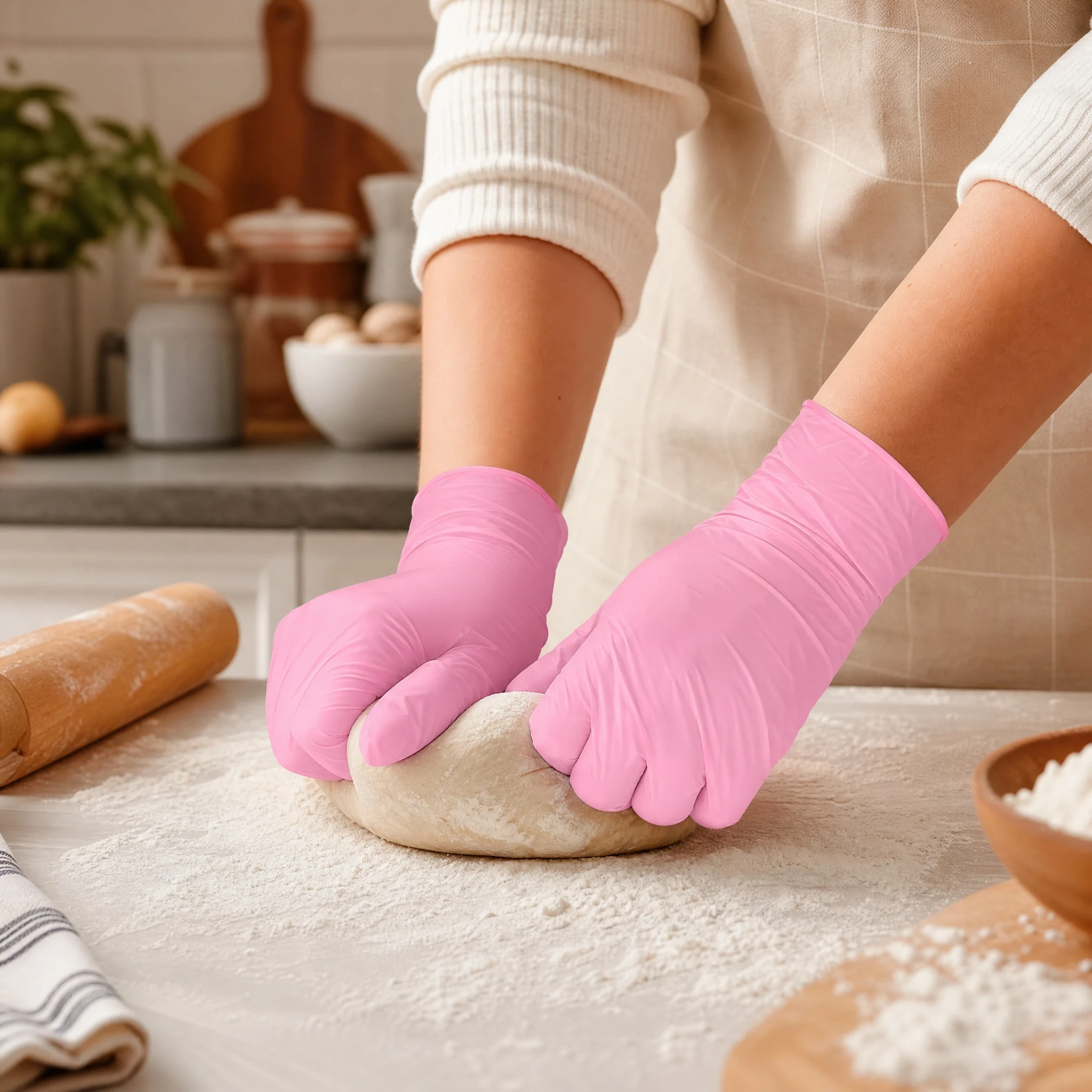 100 szt. Różowe rękawice nitry – Disposable Gloves Nitrile recenzja i cena