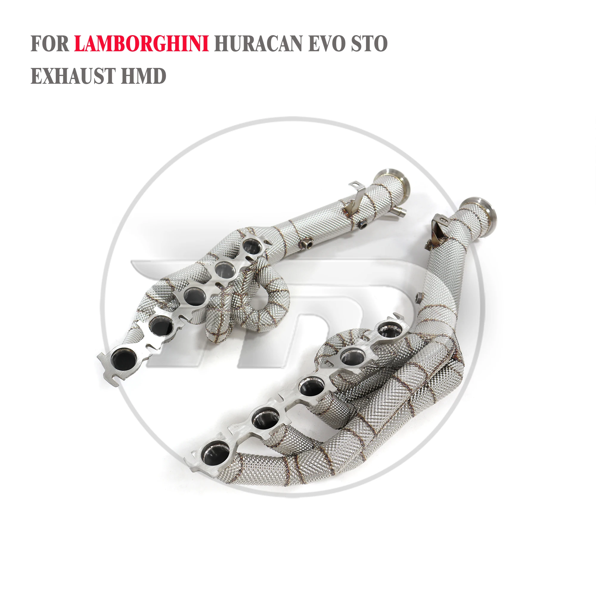 HMD Exhaust System Performance Headers manifold for Lamborghini Huracan EVO STO V10 5.2L  With Heat Shield catless manifold