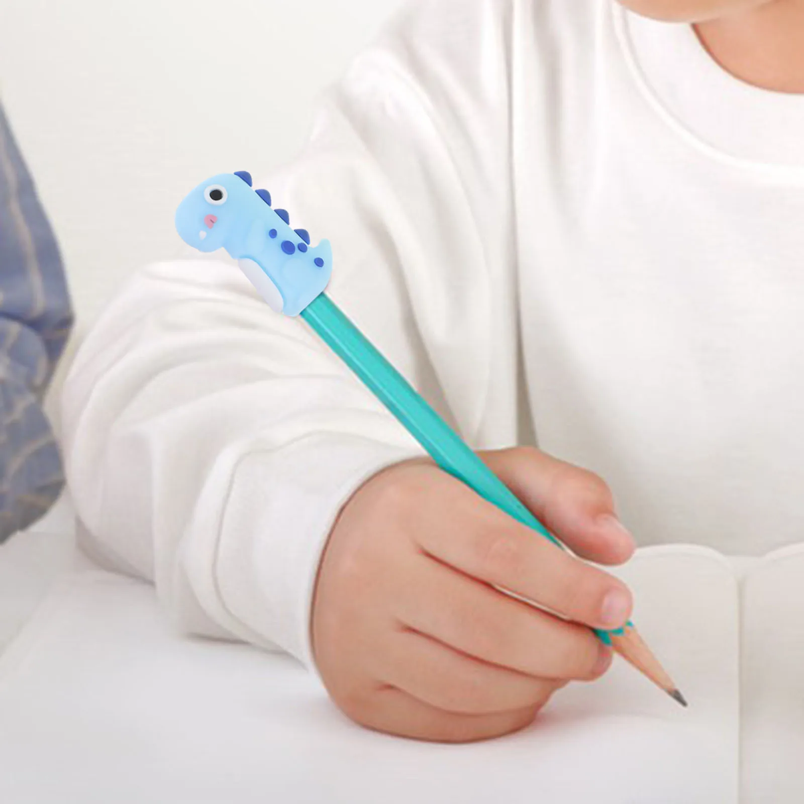 12Pcs Adorable Animal Pencil Caps Silicone Pencil Extender Decoration Accessory for School Office Home Use Classroom