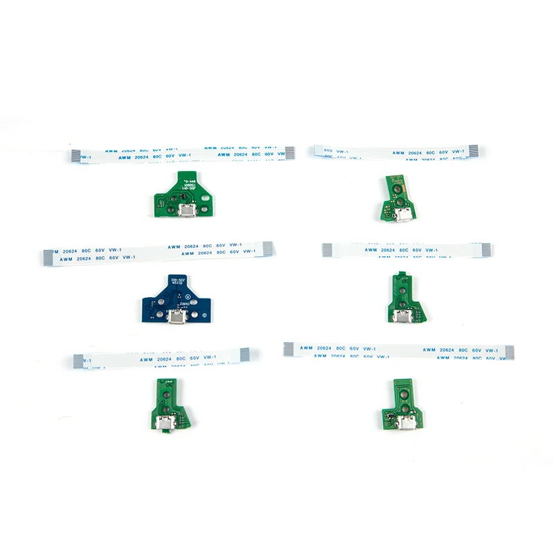 USB Charging Port Socket Circuit Board For 12Pin JDS 011 030 040 055 14Pin 001 Connector For PS4 Controller