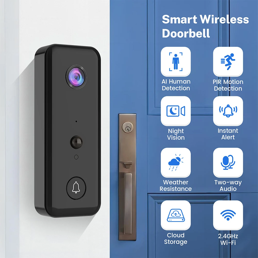 

H9 1080P Wireless Video Doorbell Camera WiFi Smart Door Bell 2-Way Audio Wireless Video Doorbell PIR Motion Detection for Home