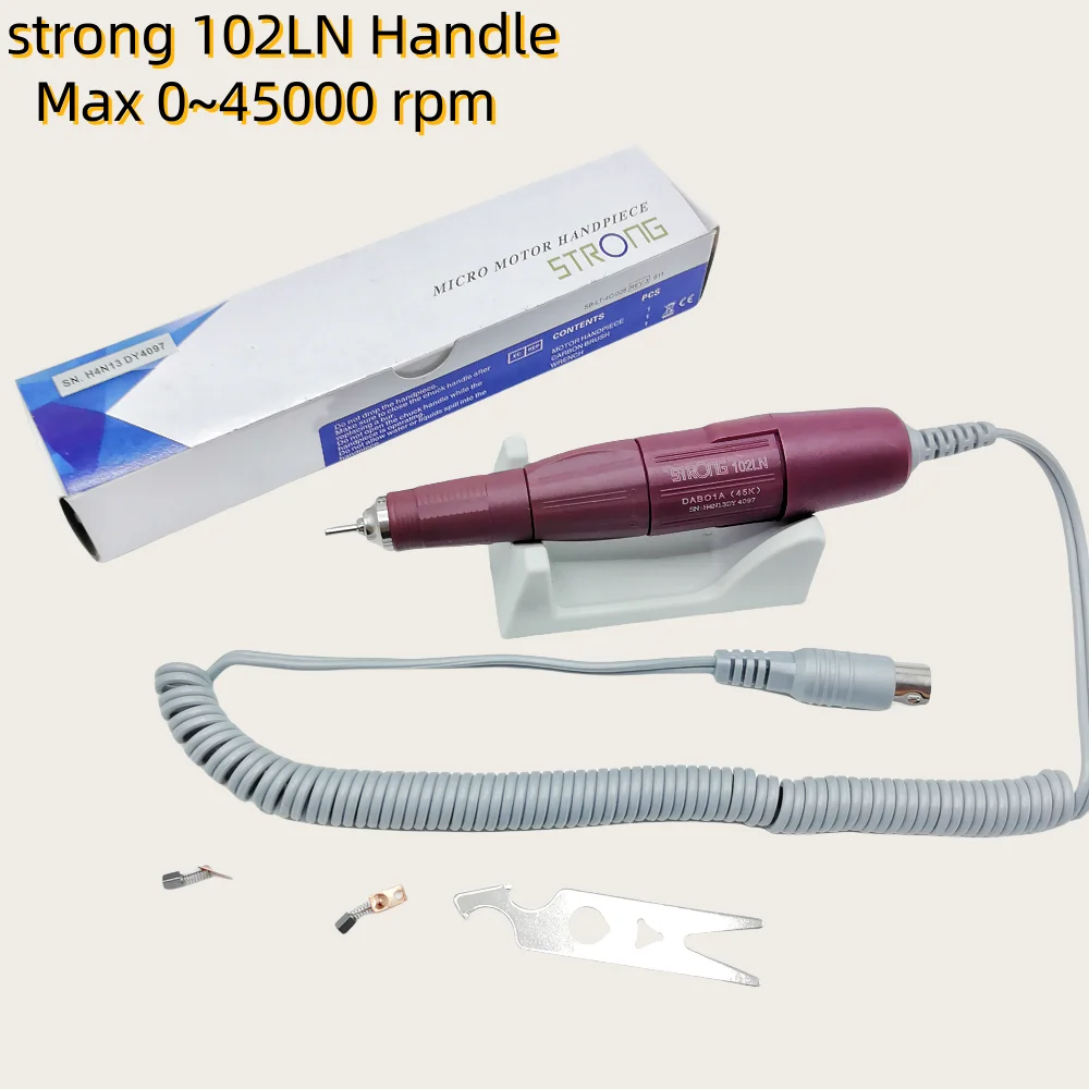 

Electric Nail Drill 45K STRONG 102LN Micromotor Handpiece For STRONG 210 90 204 207 Marathon Nail drill machine Nail Art Tools