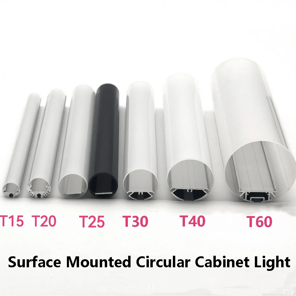 

Surface Mounted Circular/Semicircular Cabinet Light Aluminum Profile Channel 270Degree Luminous Ceiling Hanging Hard Strip Light