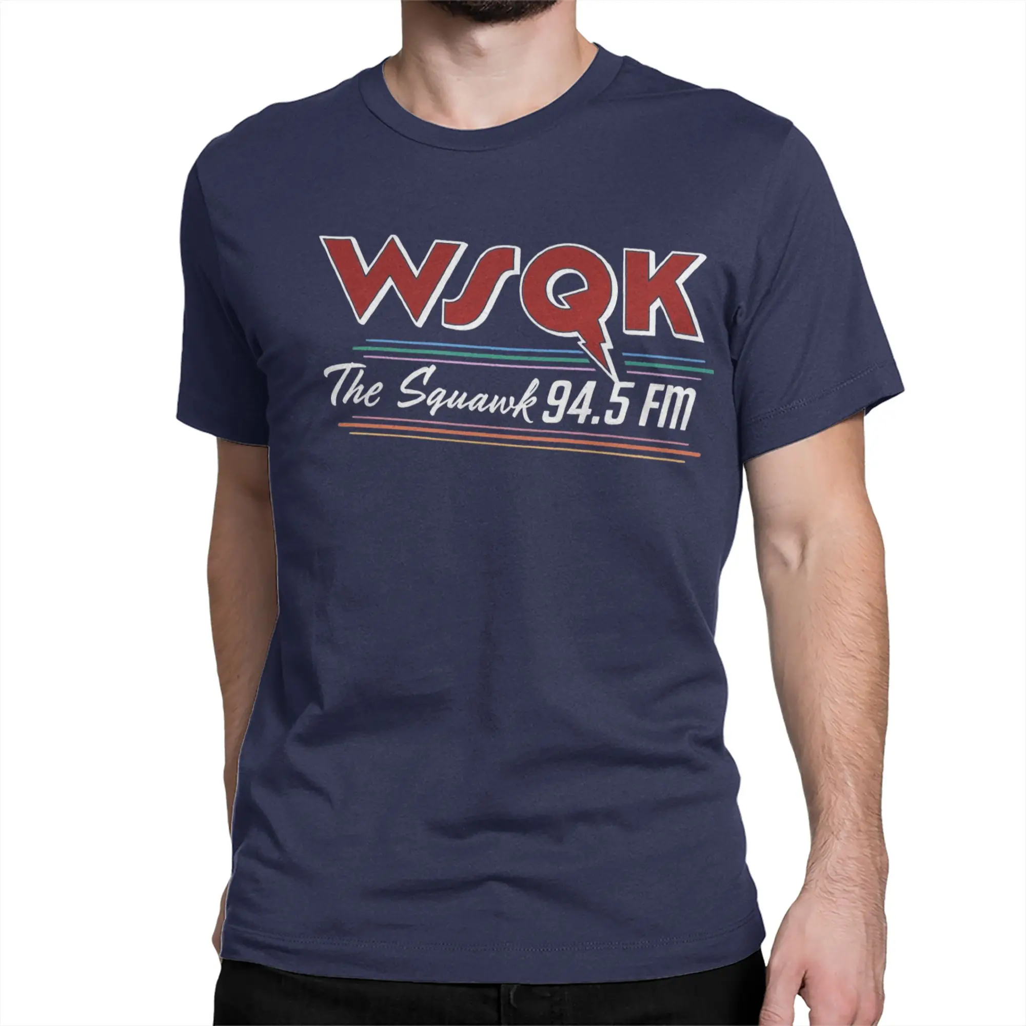 WSQK The Squawk 94.5 FM Tee Shirt for Men Women Graphic Printed T Shirts  Cotton Clothes
