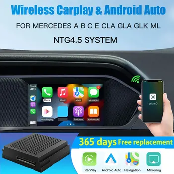 2024 새로운 업그레이드 무선 Carplay 안드로이드 자동 NTG4.5 베커 메르세데스 벤츠 A B C E CLA GLA GLK ML Sprinter NAVI MirrorLink