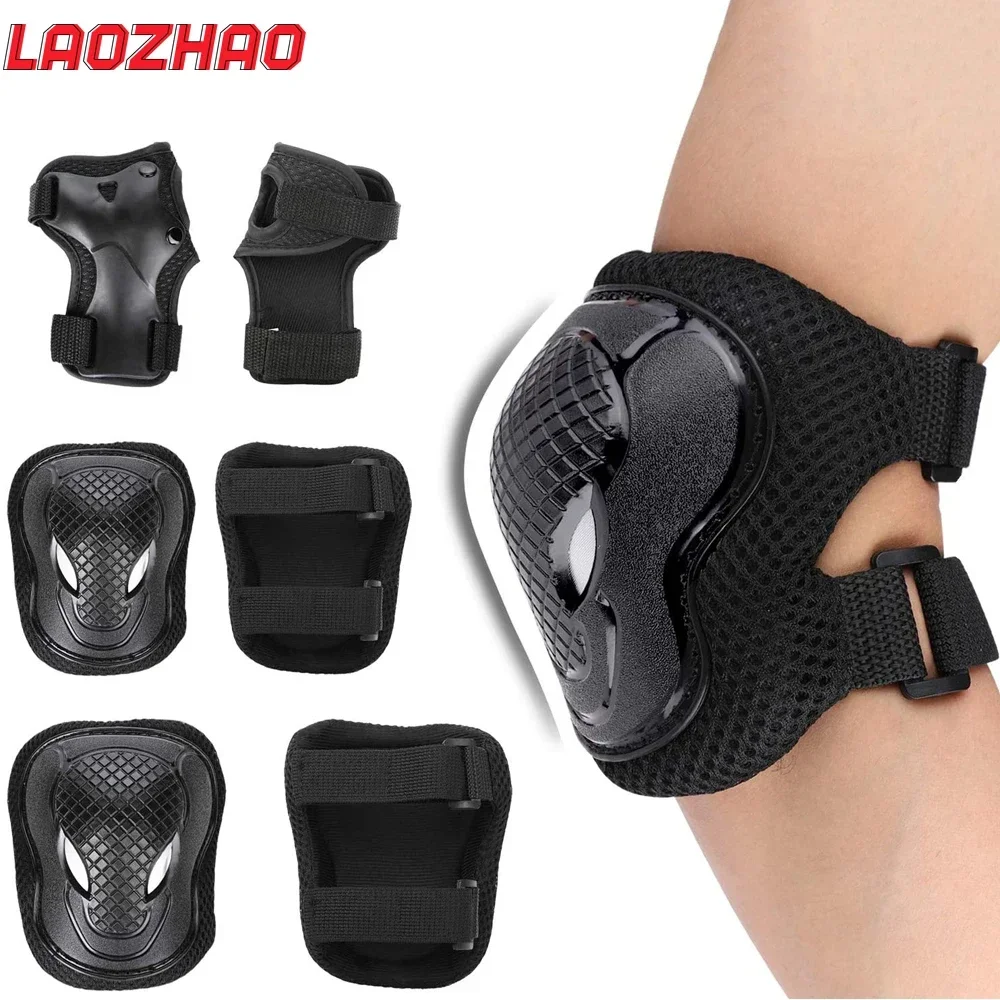 

6PCS Kids/Youth Protective Gear Set,Knee Elbow Pads Wrist Guard Protector 6 in 1 Protective Gear Set for Scooter,Inline Skating