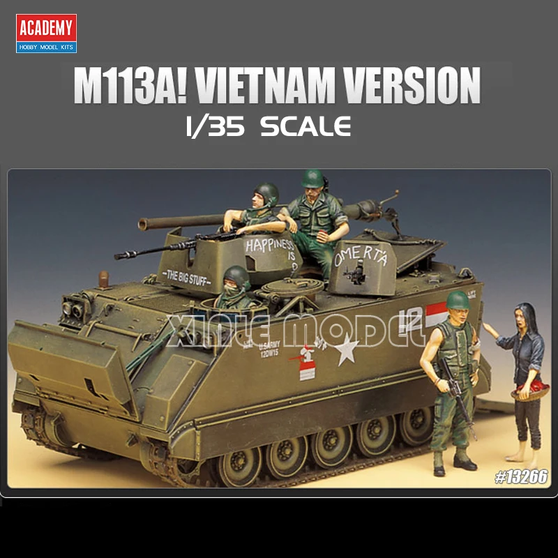

Academy Scale Model Kit 1/35 13266 American M113A1 Armored Vehicle, (Vietnam War) Full Interior Assembly Kit