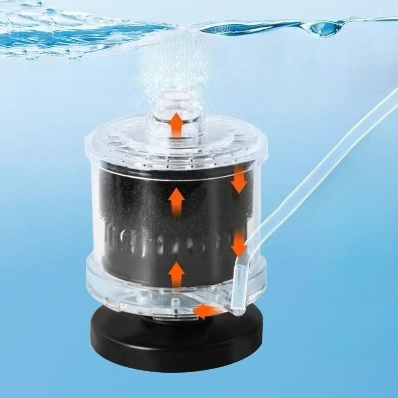 

Кислородный фильтр для аквариума, бесшумный акриловый воздушный насос, фильтр для аквариума, всасывающий какашка, встроенные мини-фильтры, аквариумные товары для домашних животных