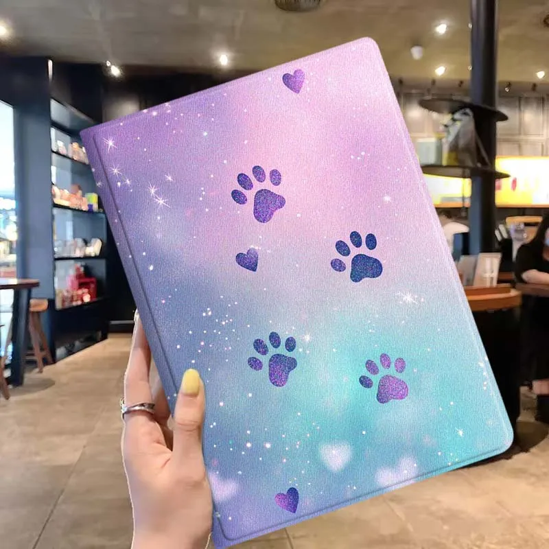Cartoon Glitter Paw Prints Soft For Lenovo Xiaoxin Pad Pro Tab P12 P11 11 11.2 11.5 10.6 inch K10 M10 Plus Tablet Case
