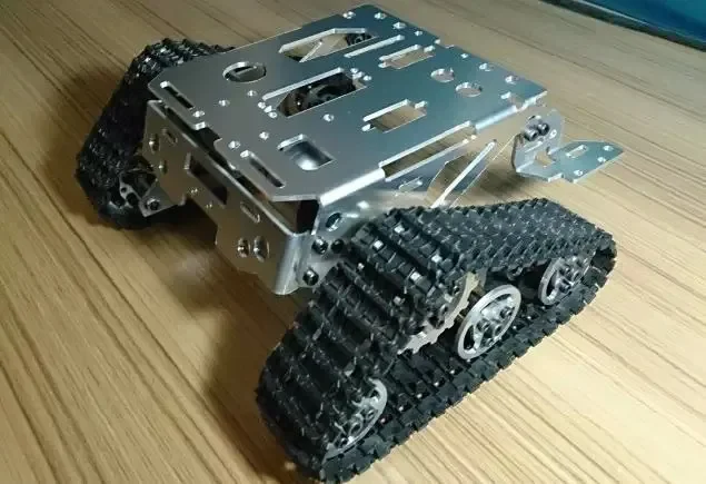 車用金属ロボットトラック,キャタピラーサスペンションシステム用タンクシャーシ,エンコーダモーター,arduino用の新しいデザイン,追跡クローラー