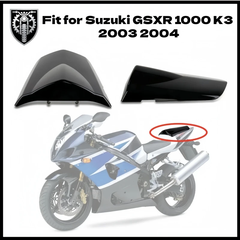 Fit for Suzuki GSXR 1000 K3 2003 2004 Motorcycle rear cover hump passenger seat cover fairing for Suzuki GSXR1000 K3 2003 2004 4