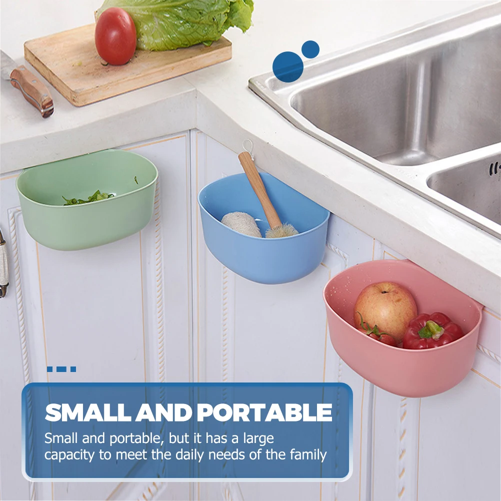 

2 Pcs Hanging Trash Can Space-saving Cabinet European Style Waste Small Food Grade Pp Material Countertop
