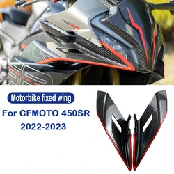 CF450SR Motorcycle Parts Front Side Downforce Naked Spoilers Fixed Winglet Fairing Wings For CFMOTO 450SR 450 SR 2022-2023