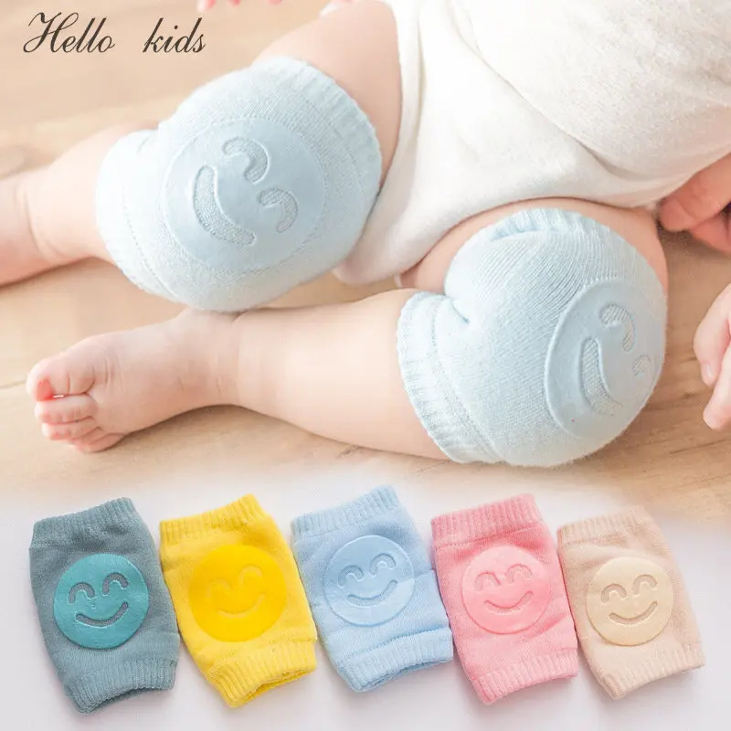 

Kids Non Slip Crawling Elbow Infants Toddlers Baby Accessories Smile Knee Pads Protector Safety Kneepad Leg Warmer Girls Boys