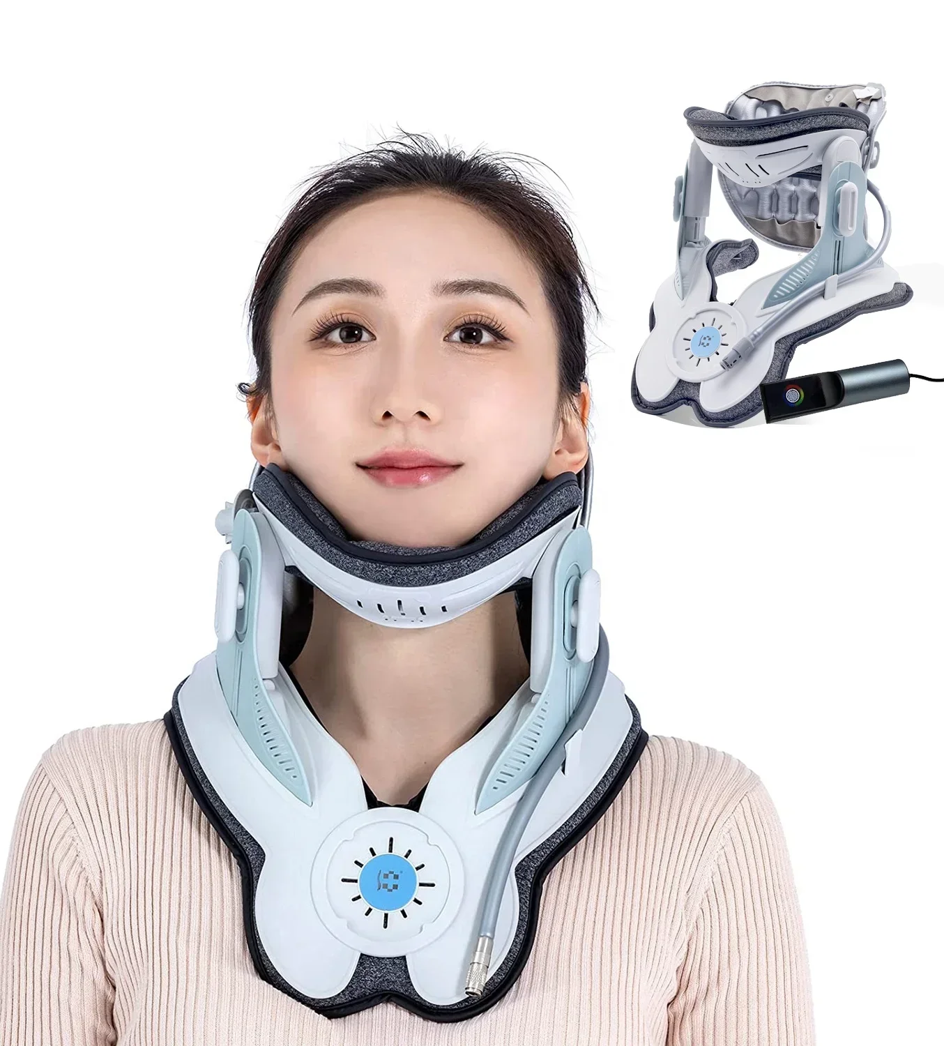 Rehabilitation Physical Therapy Equipments Custom Medical Cervical Spondylosis Dizziness Neck Ache Treatment Neck Traction Brace