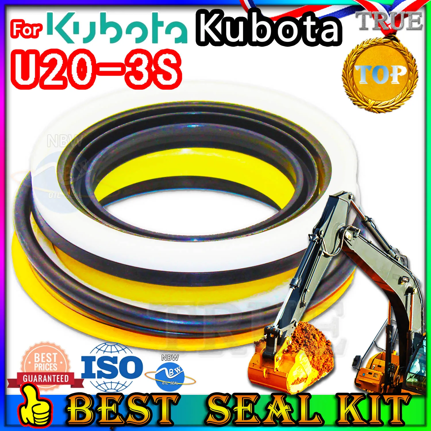 For Kubota U20-3S Oil Seal Repair Kit Boom Arm Bucket Excavator Hydraulic Cylinder U20 3S Pump Digger Clamshell Shovel Adjust