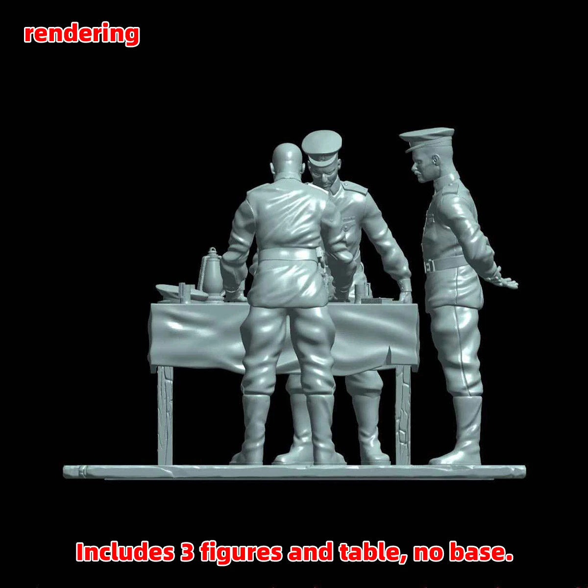 1/35 1/48 1/72 Maßstab Modellbausatz 3D Harz Miniatur-Soldatenfiguren Sowjetische Offiziere bei einem Treffen Unbemalt Unmontiert Diorama – Detail 9