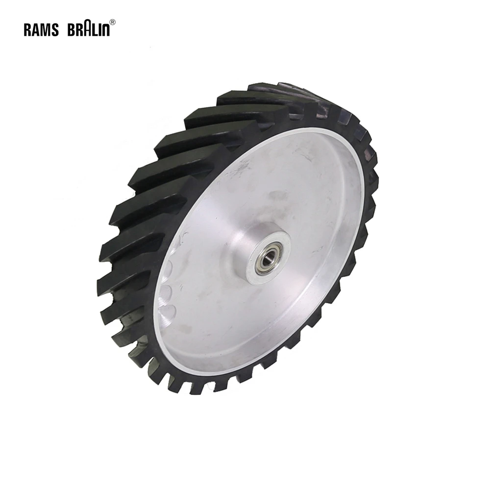 300*50mm Grooved Rubber Contact Wheel 12\