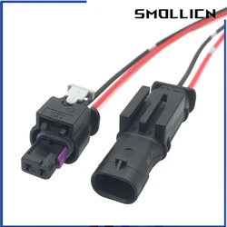 1 Set 2 Pin Tyco Amp Car Fuel Injector Wire Harness Connector Waterproof Impact Sensor Plugs 0-2112986-1 1-1718643-1 For VW Audi