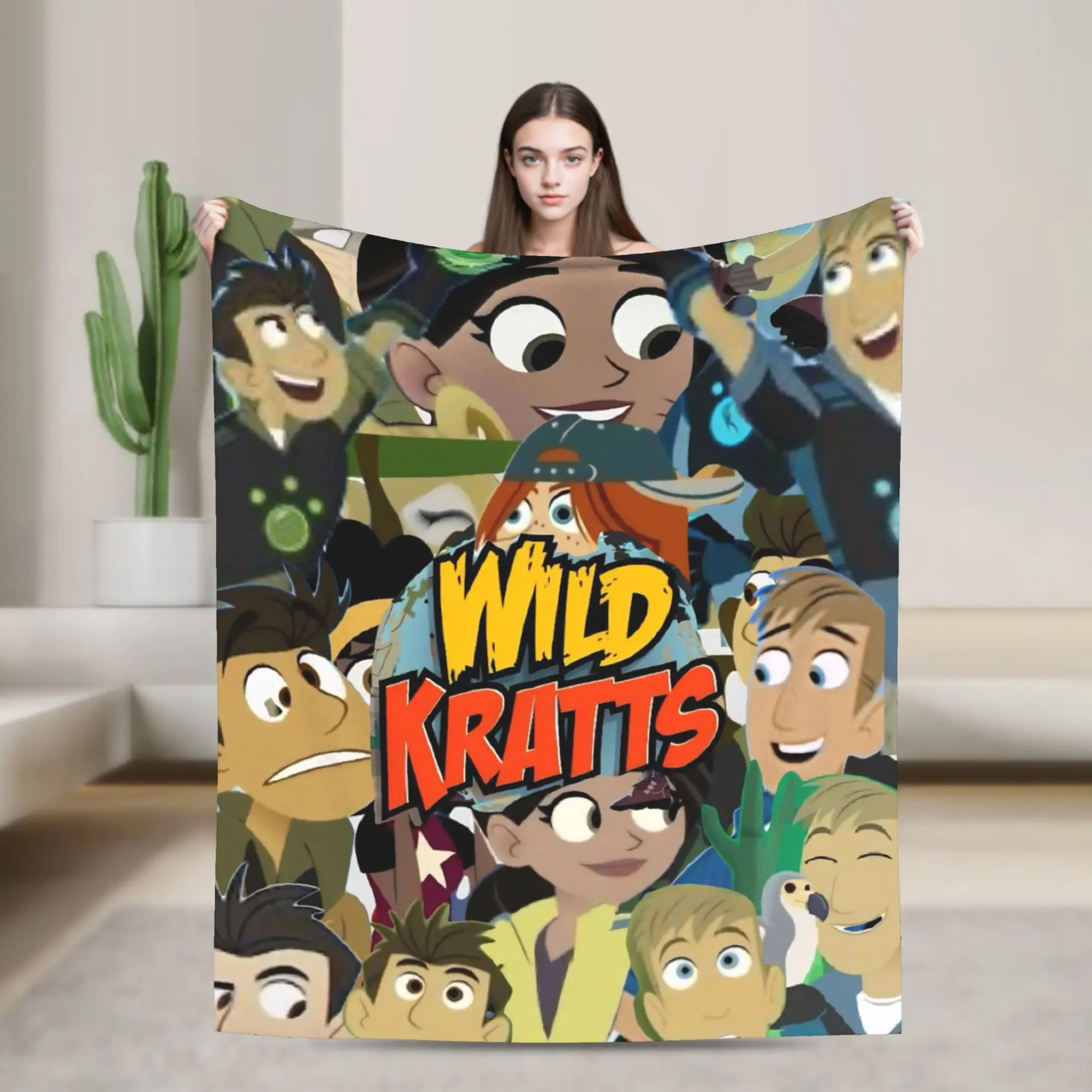 Wild Kratts Cartoon Blanket Multi-size Super Soft Cozy  Throw Blankets for Sofa Couch and Bed