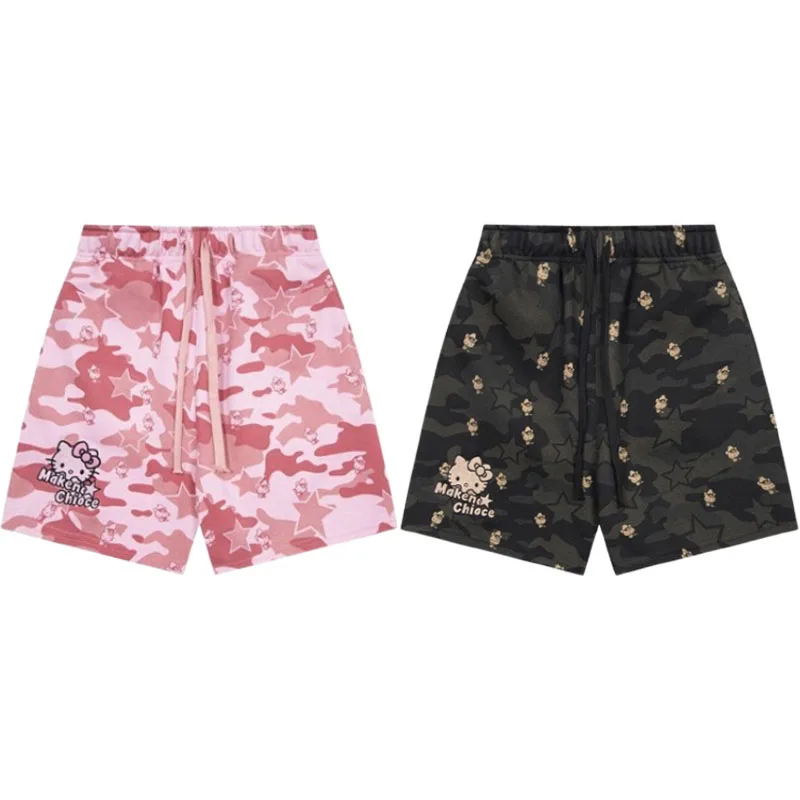 

Sanrio Hello Kitty Kawaii пятиточечные спортивные штаны с героями мультфильмов аниме милые свободные мягкие удобные регулируемые студенческие туфли на шнуровке