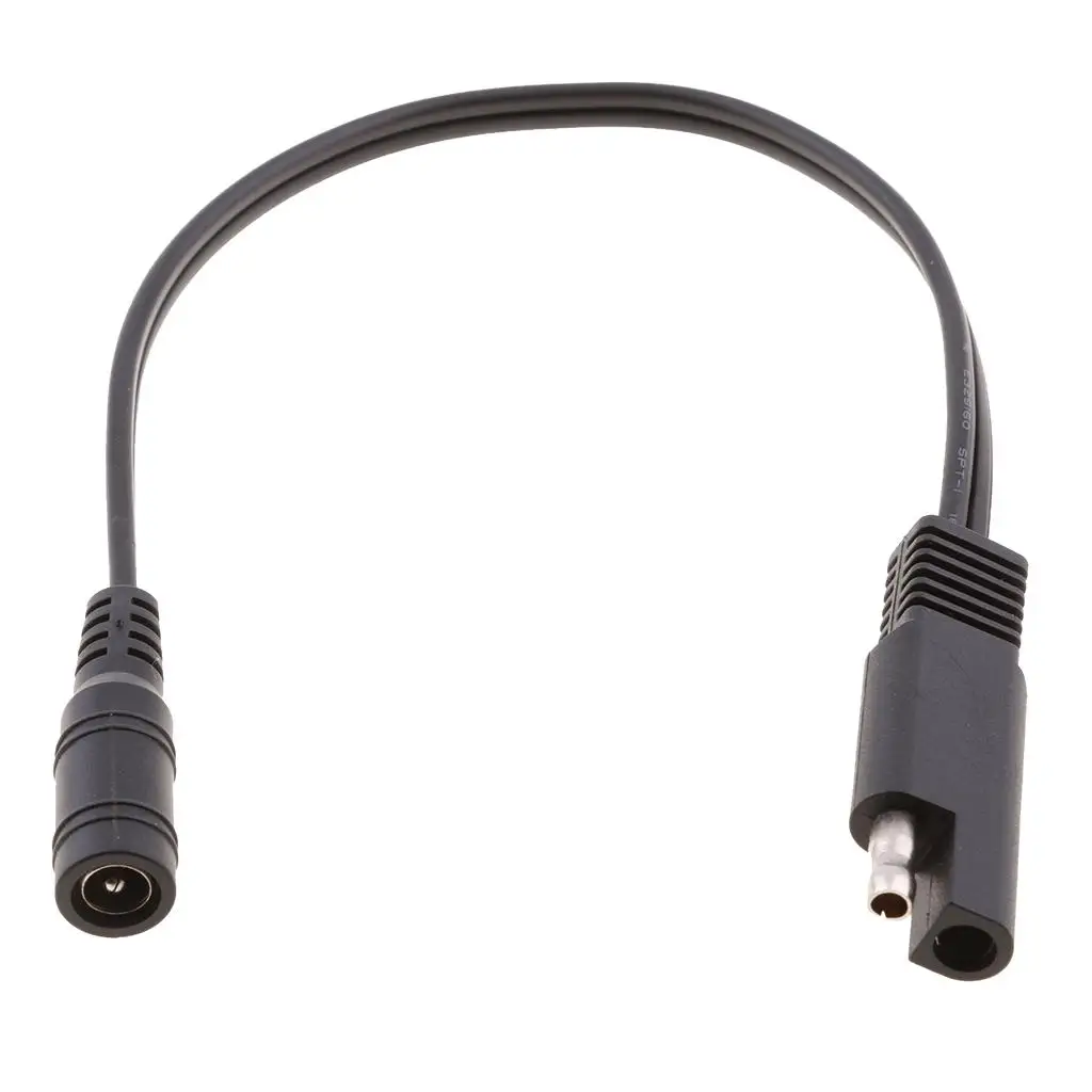 SAE to Coax Adapter Cable Plastic Black 25cm Universal Power Connector for Motorcycle Heated Clothing Use
