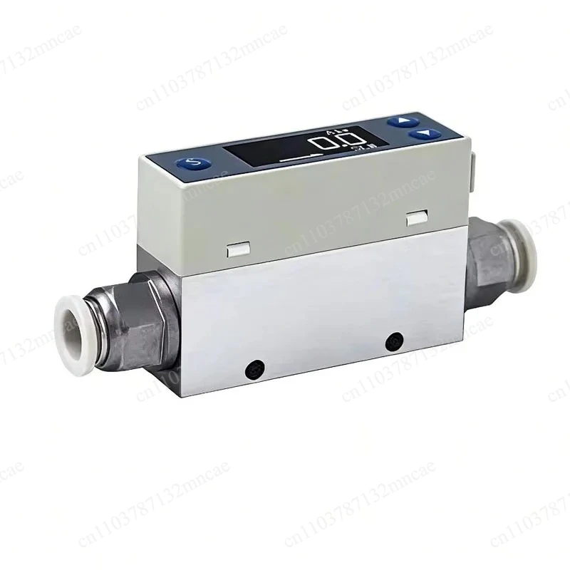 Use Compatible with Air/O2/N2/CO2/Ar DC 24V Digital Thermal Gas Mass Flow Meter Sensor 0-200 Ml/min for Lab