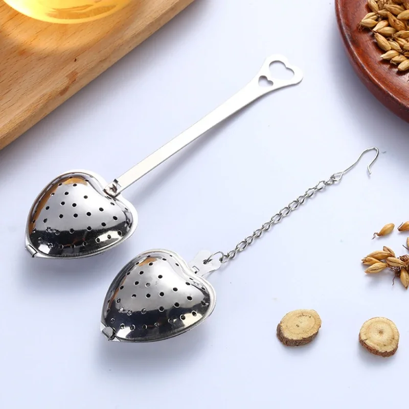 Heart Shaped Stainless Steel Tea Infuser Tea Leaves Spice Seasoning Ball Strainer Teapot Fine Mesh Coffee Filter Teaware Kitchen