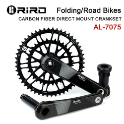 RIRO Carbon Fiber Crank Road Bike 11/12 Speed 50-34/53-39T Direct Mount Bicycle Crankset 170mm 46/48/50/52T Bike Chainring Parts