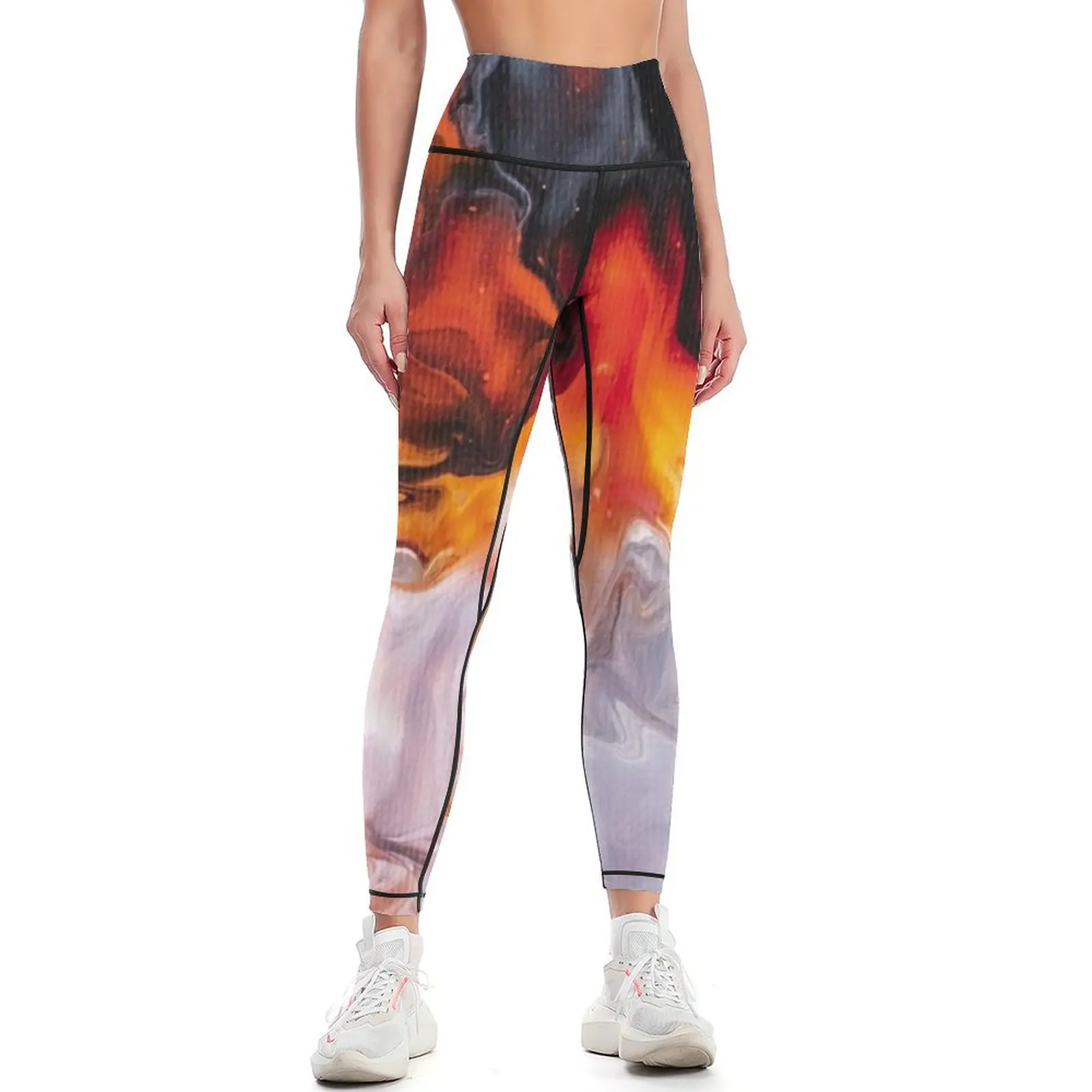 Fiery Fury Leggings gym clothing gym wear Womens Leggings