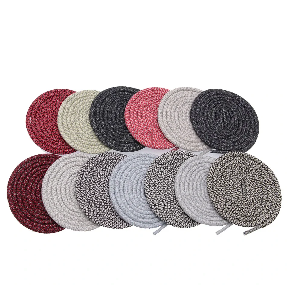 Coolstring Shoe Accessories 5MM Round Lace Mixed Color Reflective Rope Nice Hat Waist Sneaker Boots Lacet Glow In Light Cordones