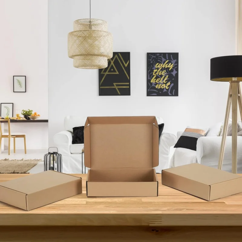 9x6x2 Boxes Set of 20, Brown Corrugated Cardboard Literature Mailer Box Packaging, Mailing, Business